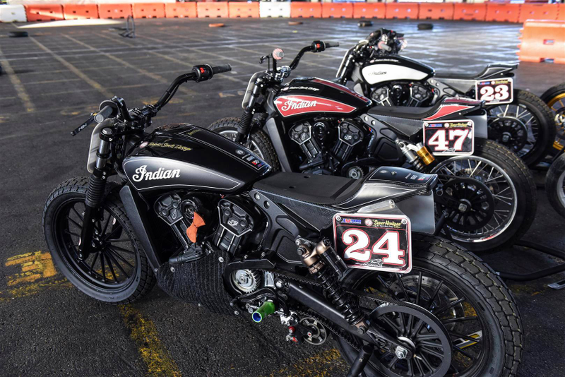 Illustration for article titled Indian's New Scout Sixty Is About To Go Flat Track Racing